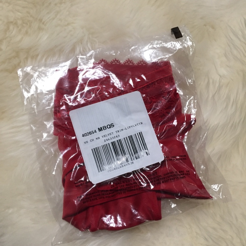 Last One! Red Velvet Trim NWT VS S Midrise Cheeky - Picture 12 of 16